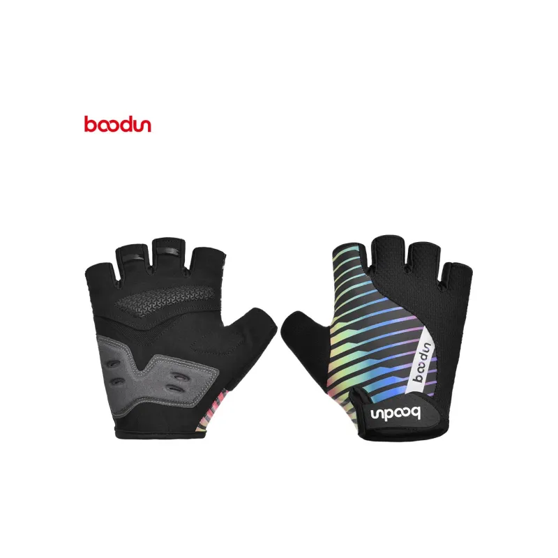 BOODUN Riding Equipment Cycling Glove Unisex Microfiber Silicone Dazzling Color-1