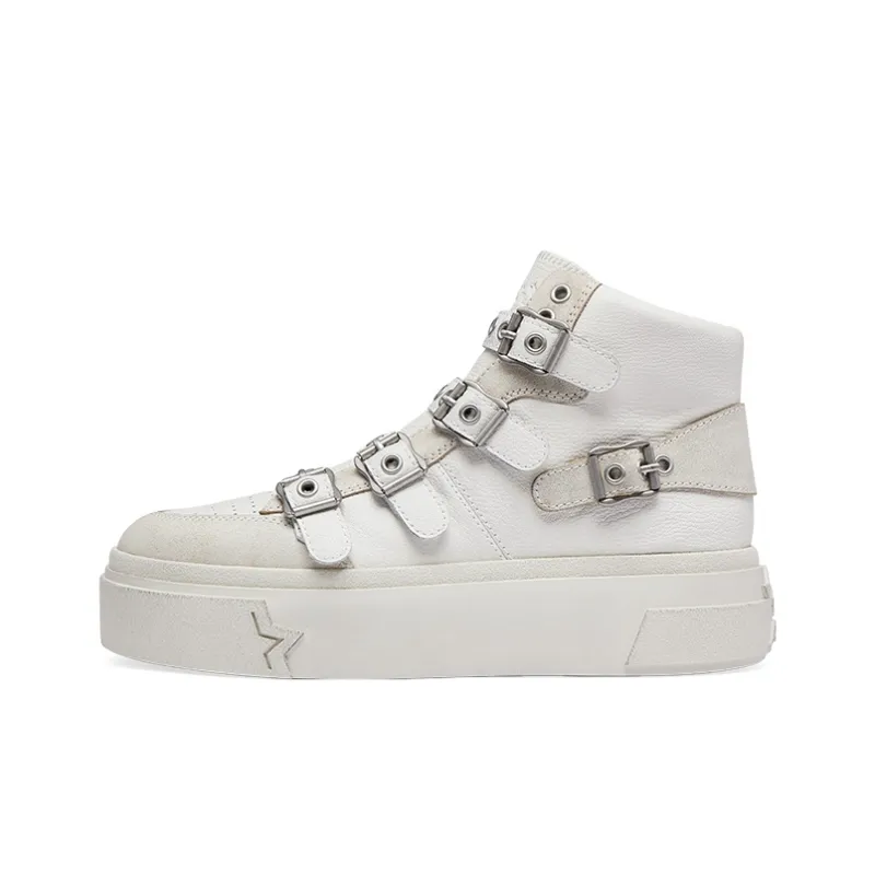 ASH STARMOON BUCKLE Collection High-Top Genuine Leather Platform Casual Platform Shoes Casual Shoes Women's-5