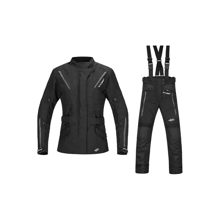 SWEEP Racing Suits / Motorcycle Suits Unisex Janet Black Top+Black Pants TJJAN 02+TT-3