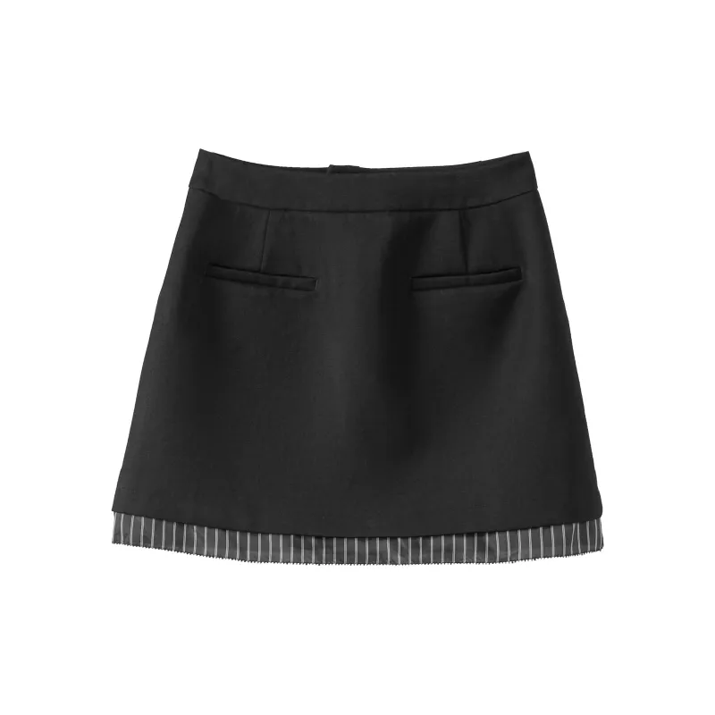Fstudio Casual Short Skirts Women's Black-1
