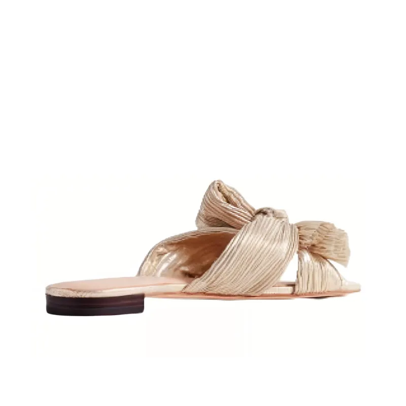 Loeffler Randall Slide Slippers Women's Gold-3
