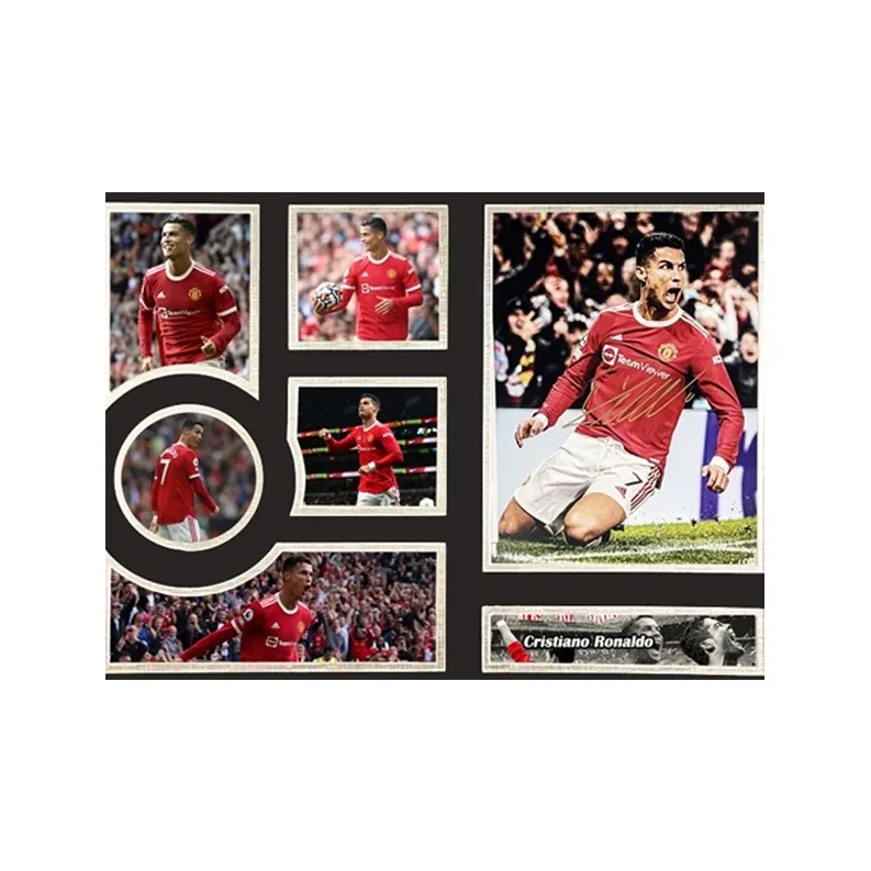 Three For Collection CR7 Ronaldo Hand-Signed Photo 20-Inch Framed Manchester United 21/22 Includes SA Certificate-2