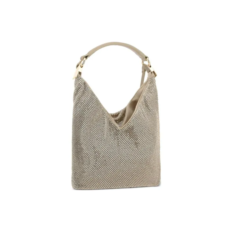 BENEDETTA BRUZZICHES Aluminum Patchwork Fabric Handbag, Shoulder Bag Women's Gold-2