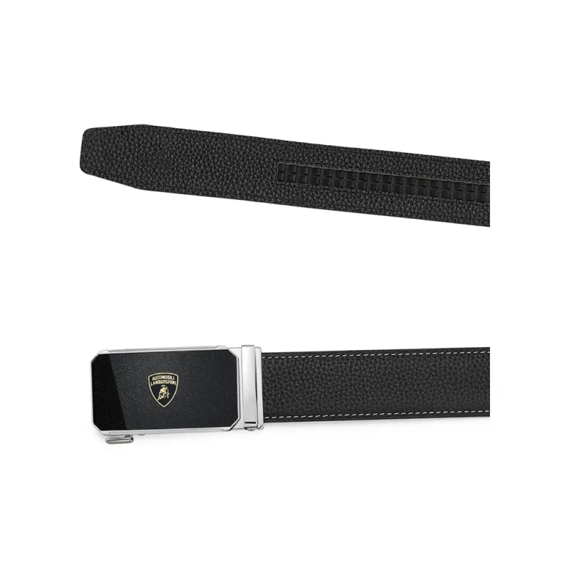 Automobili Lamborghini Cow Leather Business Genuine Leather Belt, Premium Quality Belt Men's Width 3.4cm-3