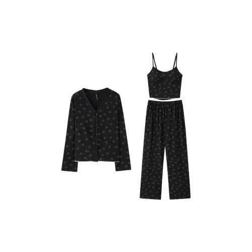 Tianmicat Pajama Set Women's Black