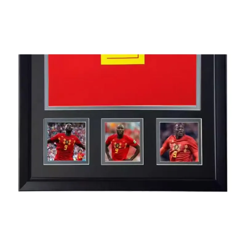 Yi Shot Jersey 2018 World Cup, Belgium National Team, With SA Certificate, Framed Treasure-3