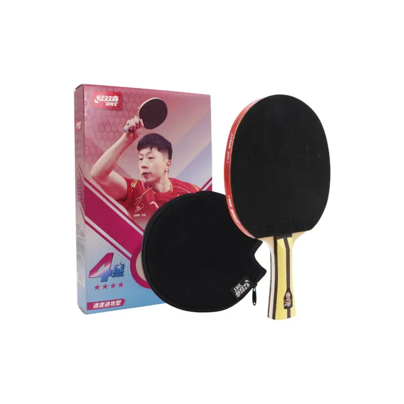 DHS Ping Pong Paddles Unisex Pure Wood Red/Black-12