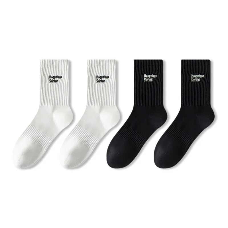 JIAZINI Mid Calf Socks Men's 4 Pack-7