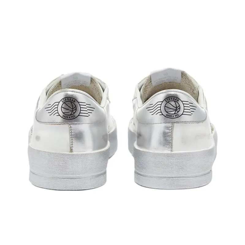 Golden Goose Stardan Low Top Stylish Skateboarding Shoes Men's White Vintage Version-4