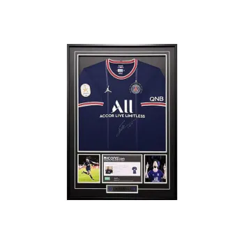 Huayitaojin Large Paris Front Sign Blue Fan Edition Jersey ICONS Certificate Framed 103x73cm Football Fan Supply Men's