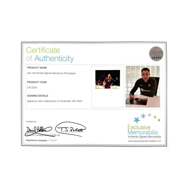 Three For Harvey Hand-Signed Barcelona Classic Photo Included EM Certificate With Ultra-Mounted Framing-3
