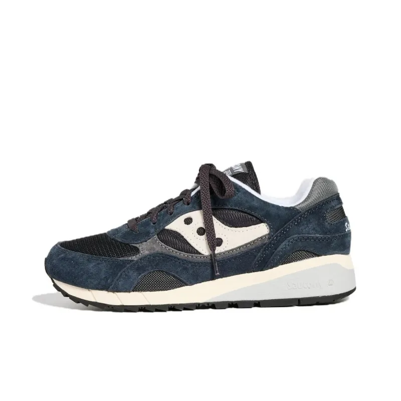 Saucony Shadow 6000 Slip Resistant And Breathable Low Top Running Shoes Unisex Blue Gray-0