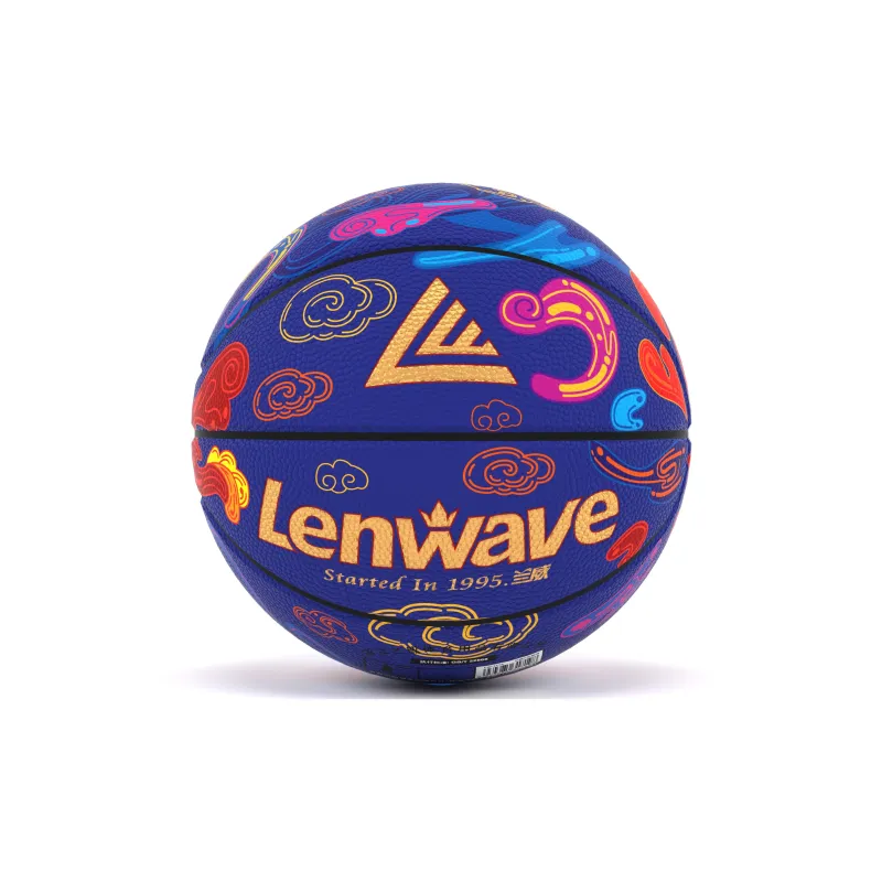 LENWAVE PU Basketball Blue Black Red Match Training Size 7 Training Unisex-5