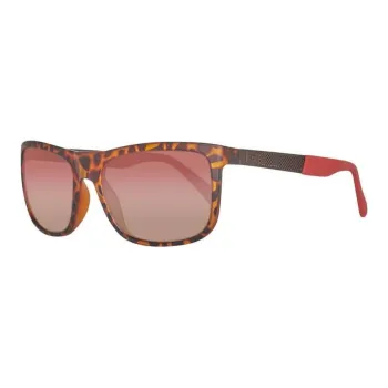 GUESS Metal Plastic Rectangular Sunglasses Men's Brown