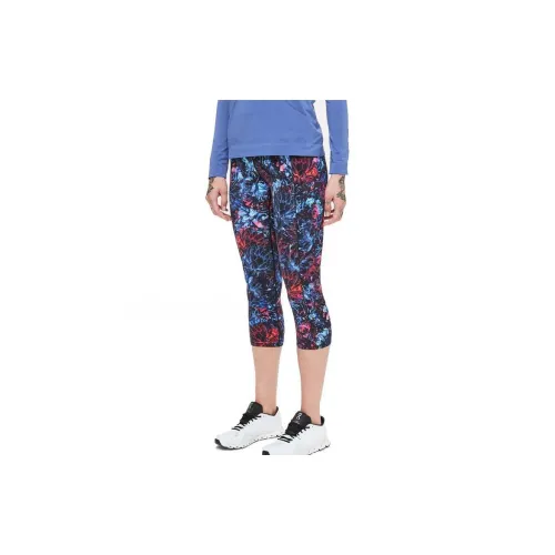 Lululemon Fast And Free Sports Pants Women's Neon Flower Mixed Color