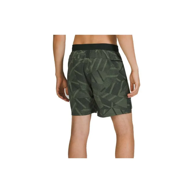 Lululemon License To Train Sports Shorts Men's Green Twill Rainforest-1