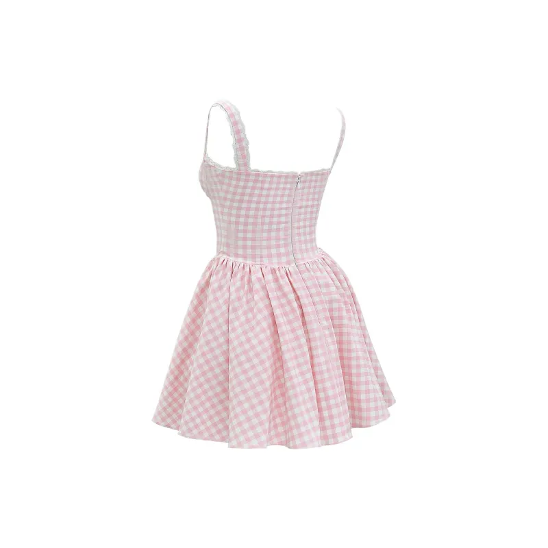 HOUSE OF CB Brigitte Slip Dress Women's Strawberry/Cream Strawberry-2