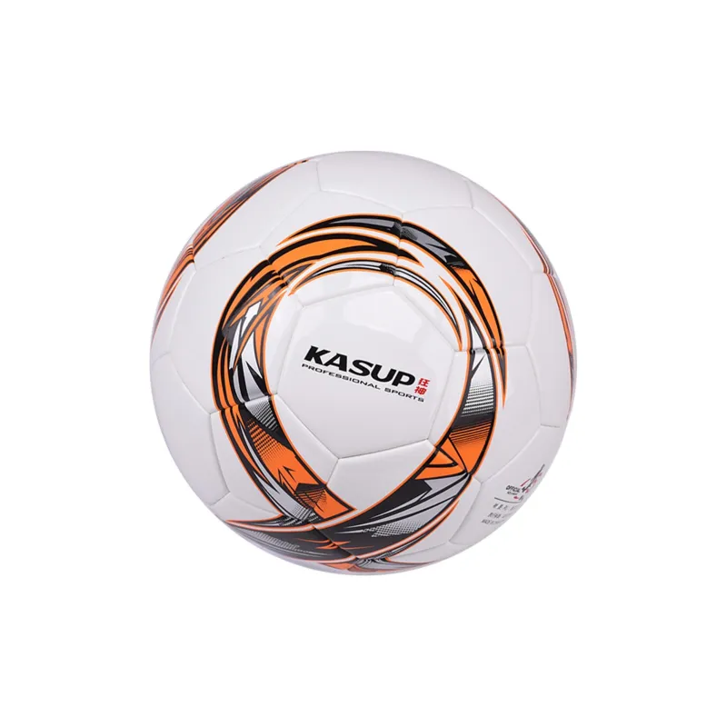 KASUP Size 5 Soccer PU Unisex White Orange-1