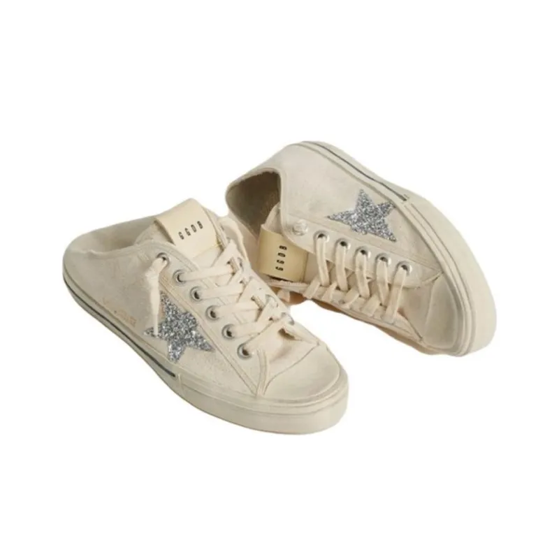 Golden Goose V Star 2 Low Top Skateboard Shoes Women's Beige-2
