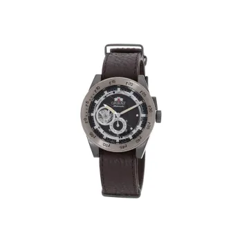 ORIENT Automatic Mechanical Movement Cowhide Strap Watch 41mm Men's Watches Black Dial