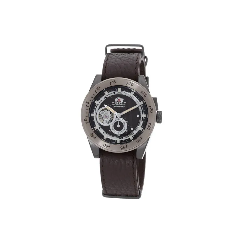 ORIENT Automatic Mechanical Movement Cowhide Strap Watch 41mm Men's Watches Black Dial-0