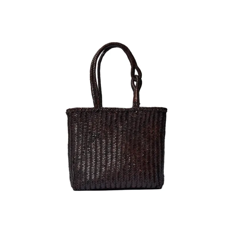 Lemaire Buffalo Leather Tote Bag Shopping Bag Shoulder Bag Handbag Medium Size Women's Brown-1