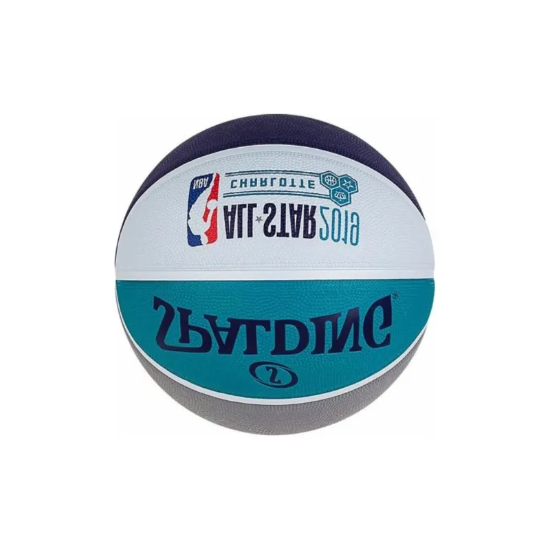 SPALDING Rubber Basketball Gray Blue Size 7 Training Unisex-1