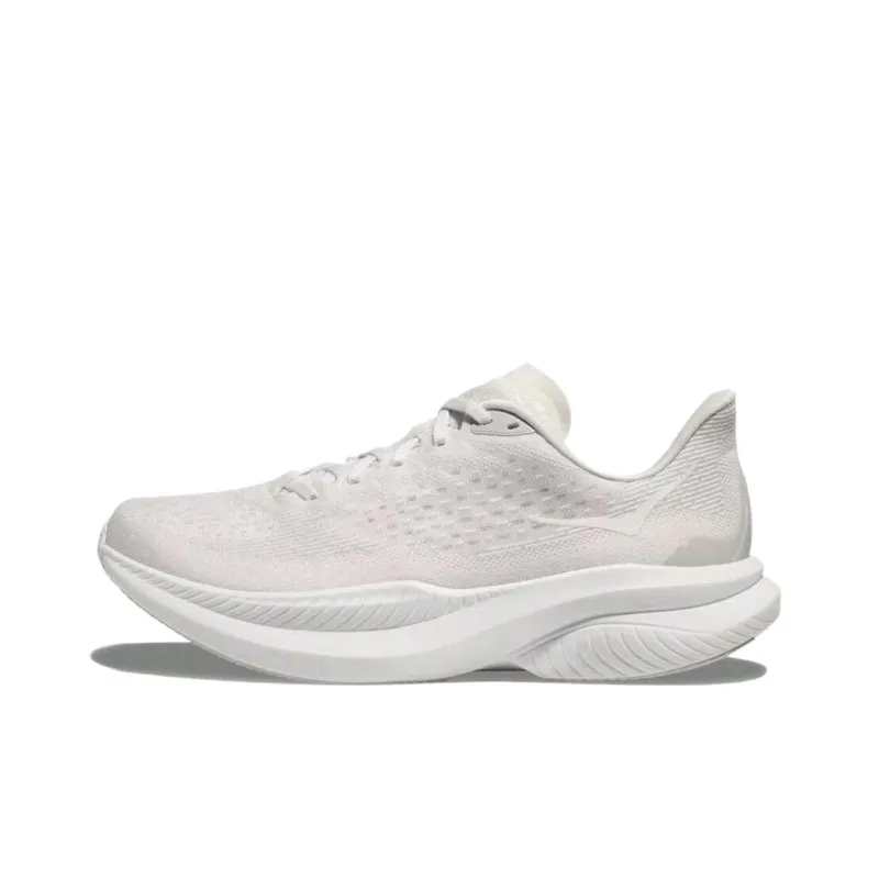 HOKA ONE ONE MACH 6 Anti Slip Wear Resistant Low Top Running Shoes Women's White-0