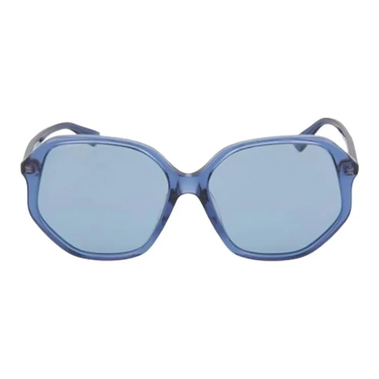 GUCCI Subject To Official Website Irregular Shape Sunglasses Unisex Blue-0