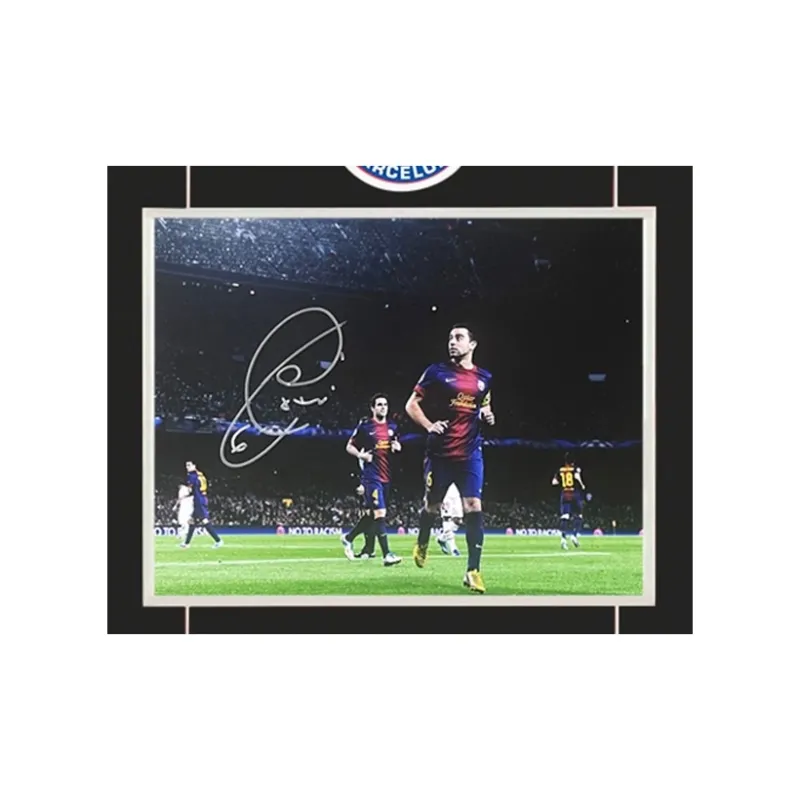 Three For Merch Collection Harvey Barça Era Soccer Player Includes SA Certificate Personalized Autograph Photo Framed-2