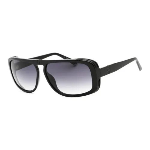 guess HWSG83 Injection Molded Polycarbonate Irregular Shape Sunglasses Men's Black