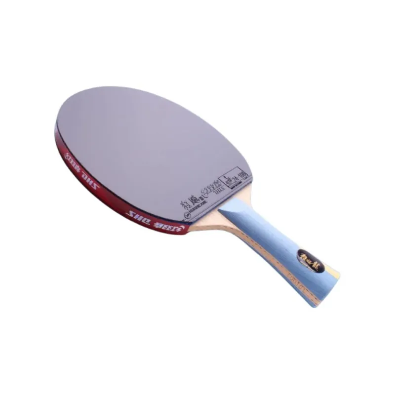 DHS Ping Pong Paddles Unisex All Wood With Carbon Fiber Red/Black-1