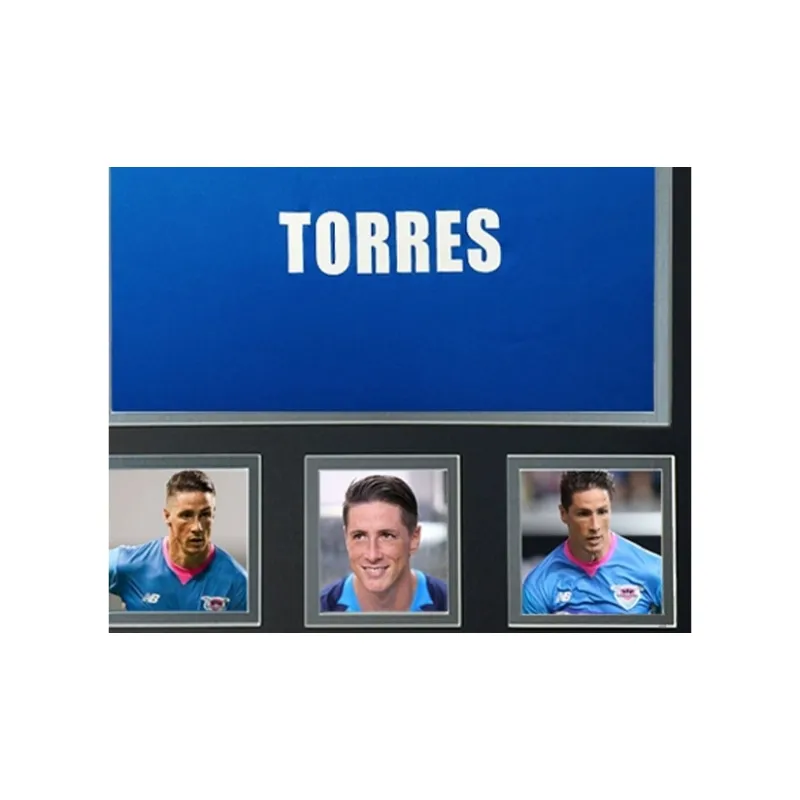 Three For Bird Nest Sandstone FC Fernando Torres Signed Soccer Apparel Jersey Includes SA Certificate Framed Collection-3
