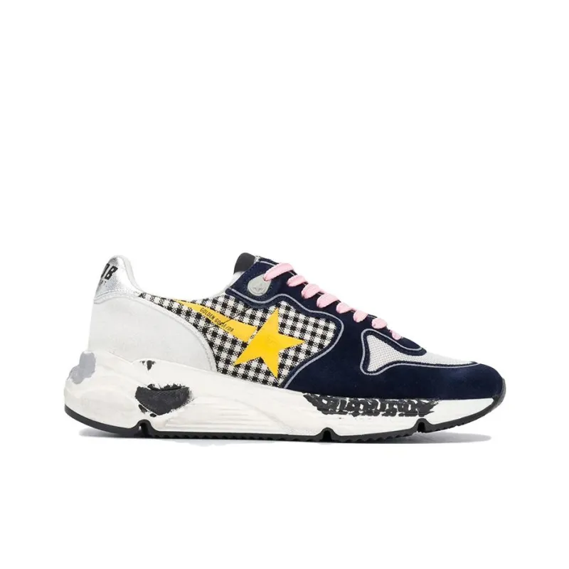 Golden Goose Running Sole Casual Shoes Women's Low Top White/Blue-1