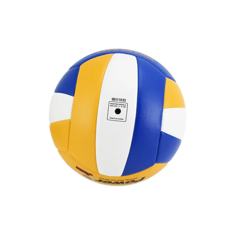DHS PVC Size 5 Ball Volleyball Unisex Yellow Blue White-2