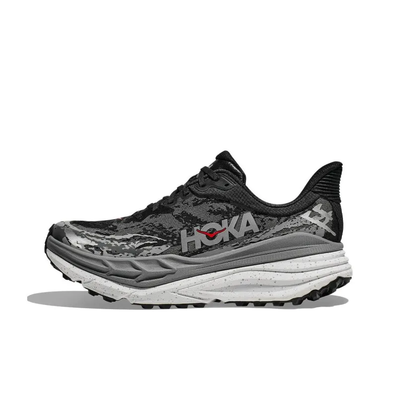 HOKA ONE ONE Stinson 7 Anti Slip Wear Resistant Low Top Trail Running Running Shoes Men's Black-0