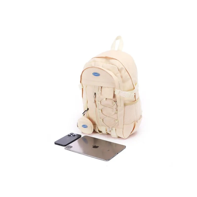 RED DRAGONFLY Fabric Backpack Regular Women's Black White-9