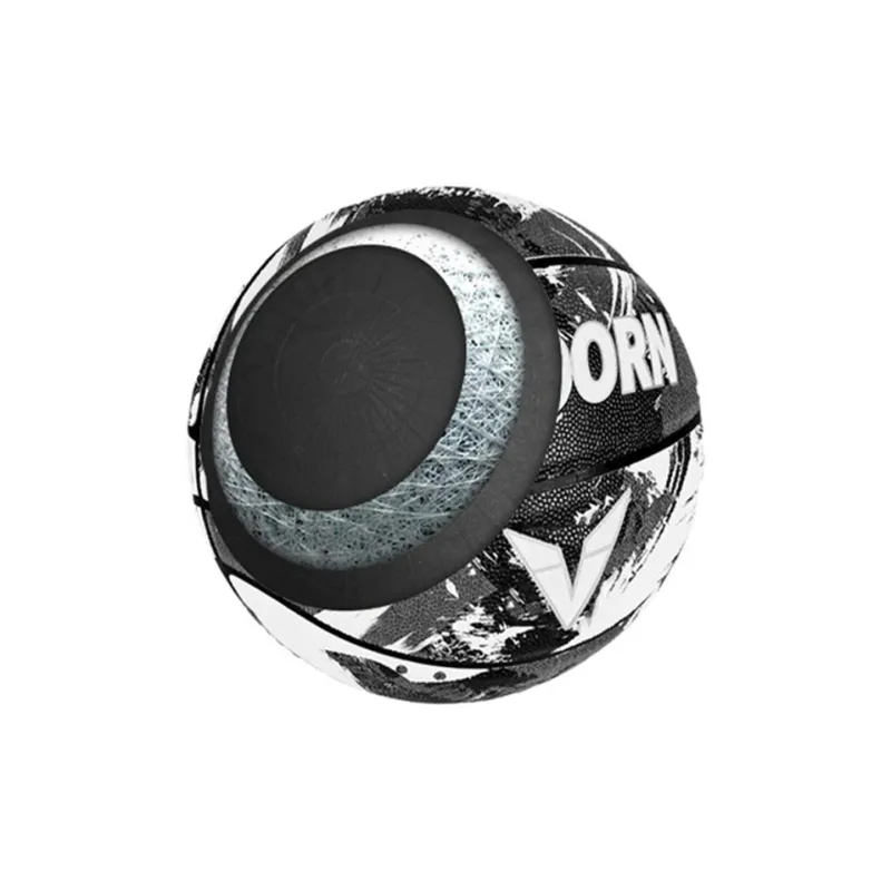 VEIDOORN PU Basketball Black White Size 7 Training Unisex-7
