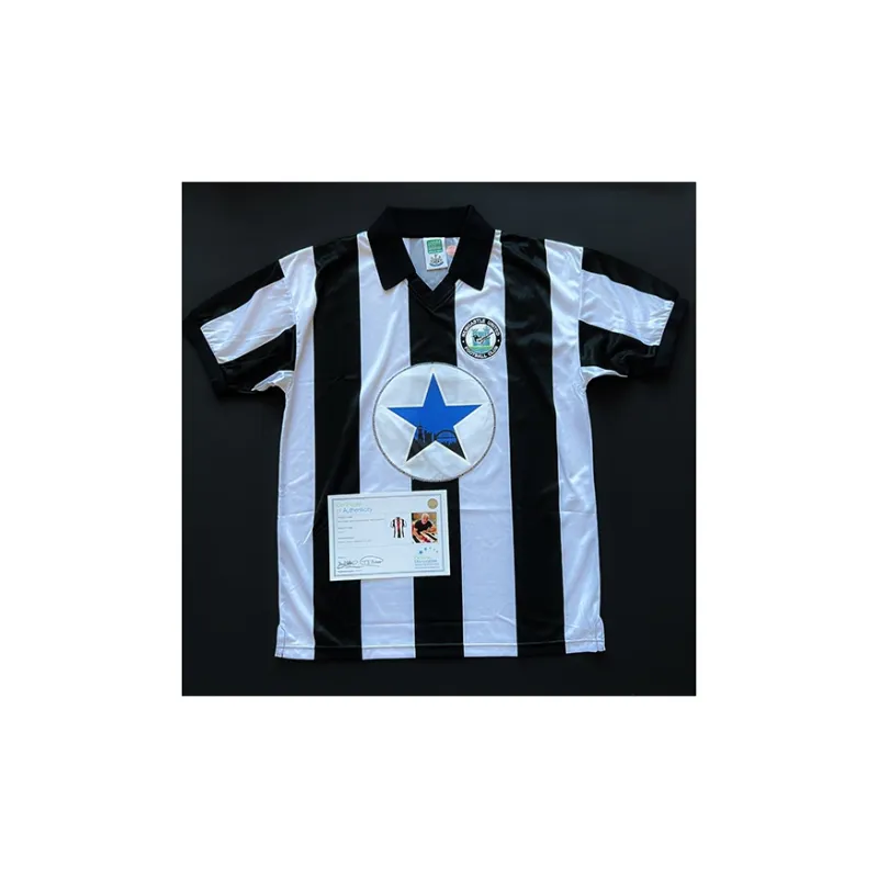 EM Kevin-Geek Newcastle United 1984 Jersey Includes Certification Certificate Not Framed Football Jerseys-1