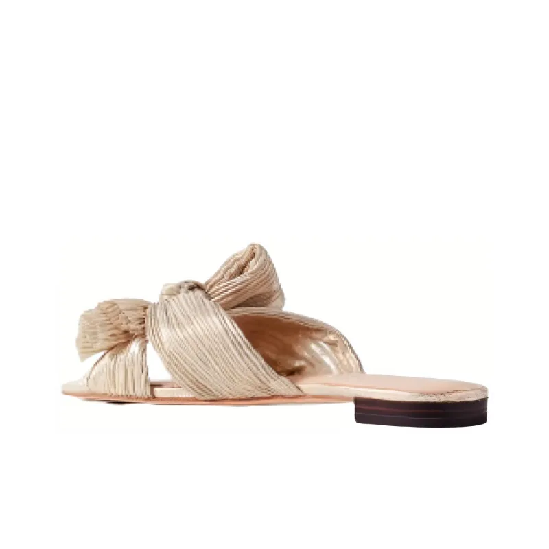 Loeffler Randall Slide Slippers Women's Gold-2