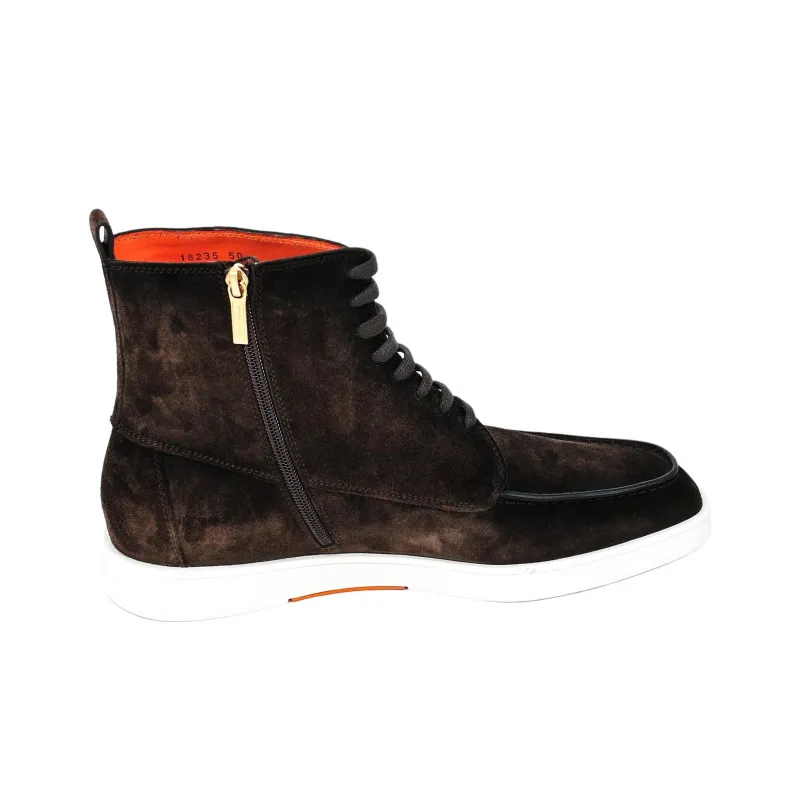 Santoni Nacho High-Top Skateboard Shoes Men's Brown-1