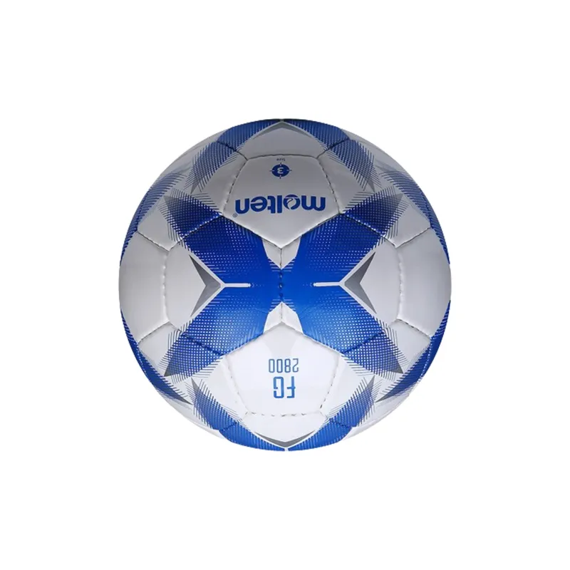 Molten Size 3 Soccer PU Hand-Stitched Soccer Ball Kids' Silver Blue-3