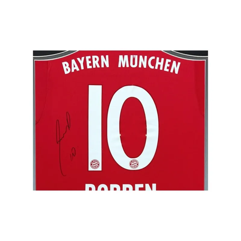 Three For Arjun Robben 15-16 Bayern Munich Signed Soccer Apparel Jersey Framed With Certificate-5