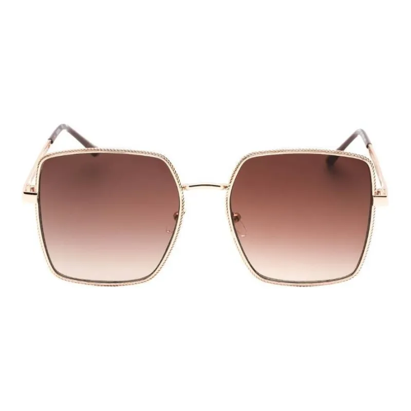 GUESS Metal Square Sunglasses Women's Gold-1