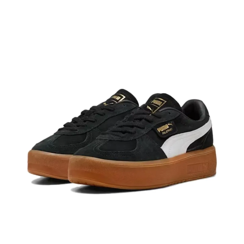 PUMA Palermo Anti Slip Wear Resistant Low Top Skateboard Shoes Women's Black-2