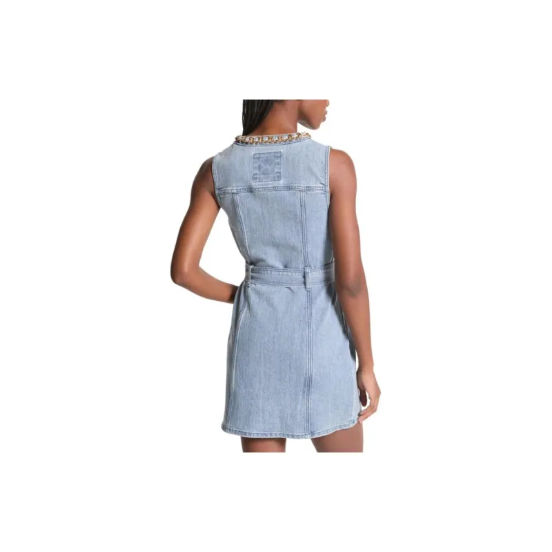 MICHAEL KORS SS24 Sleeveless Dress Women's Light Blue-1