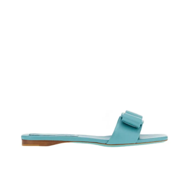 FERRAGAMO Viva Slide Slippers Women's Blue-1