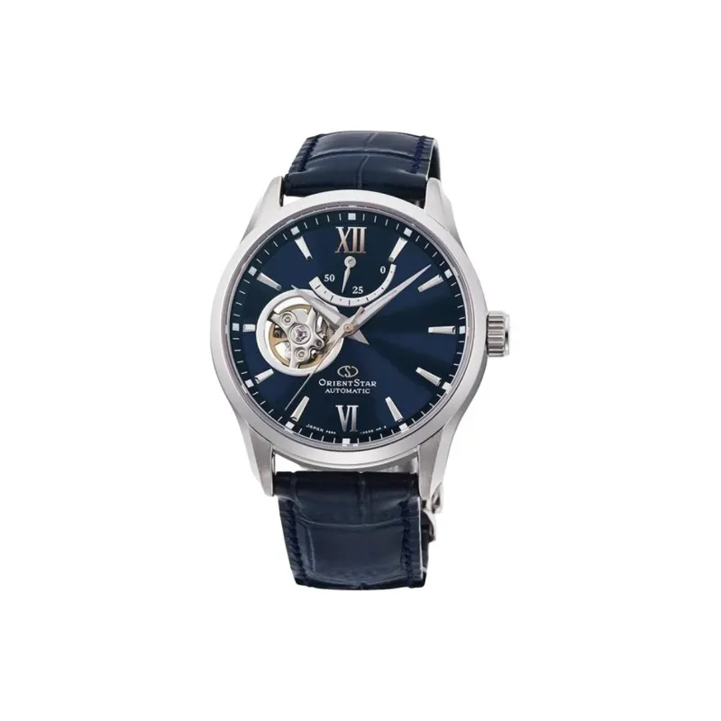 ORIENT STAR Automatic Mechanical Movement Cowhide Strap Watch 39.3mm Men's Watches Cut-Out Dial-1