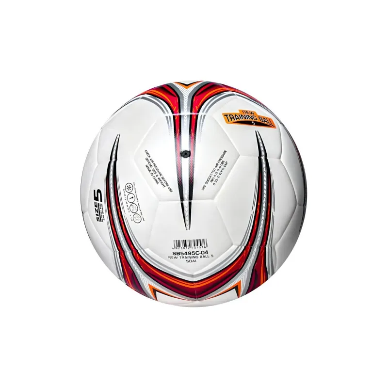 Star Size 5 Soccer PU Seamless Thermal bonding Unisex White Red-2