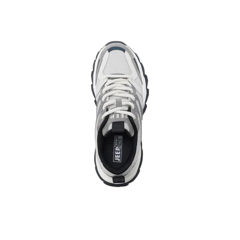 JEEP SPIRIT Slip Resistant Low Top Chunky Sneakers Men's Gray-5